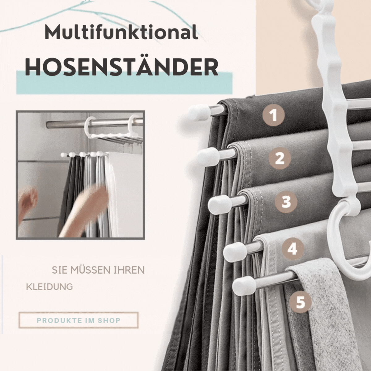 HosenHüter™ / Hält Hosen ordentlich, gut sichtbar und knitterfrei