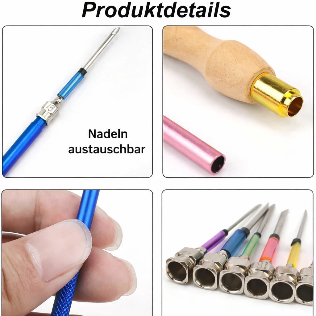 Stickerei | Ergonomisches Nadelset | Handfreundlich & Vielseitig | StickStil
