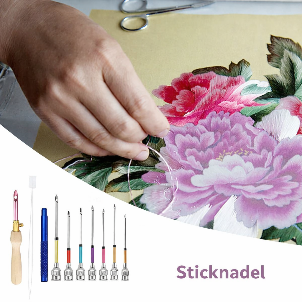 Stickerei | Ergonomisches Nadelset | Handfreundlich & Vielseitig | StickStil