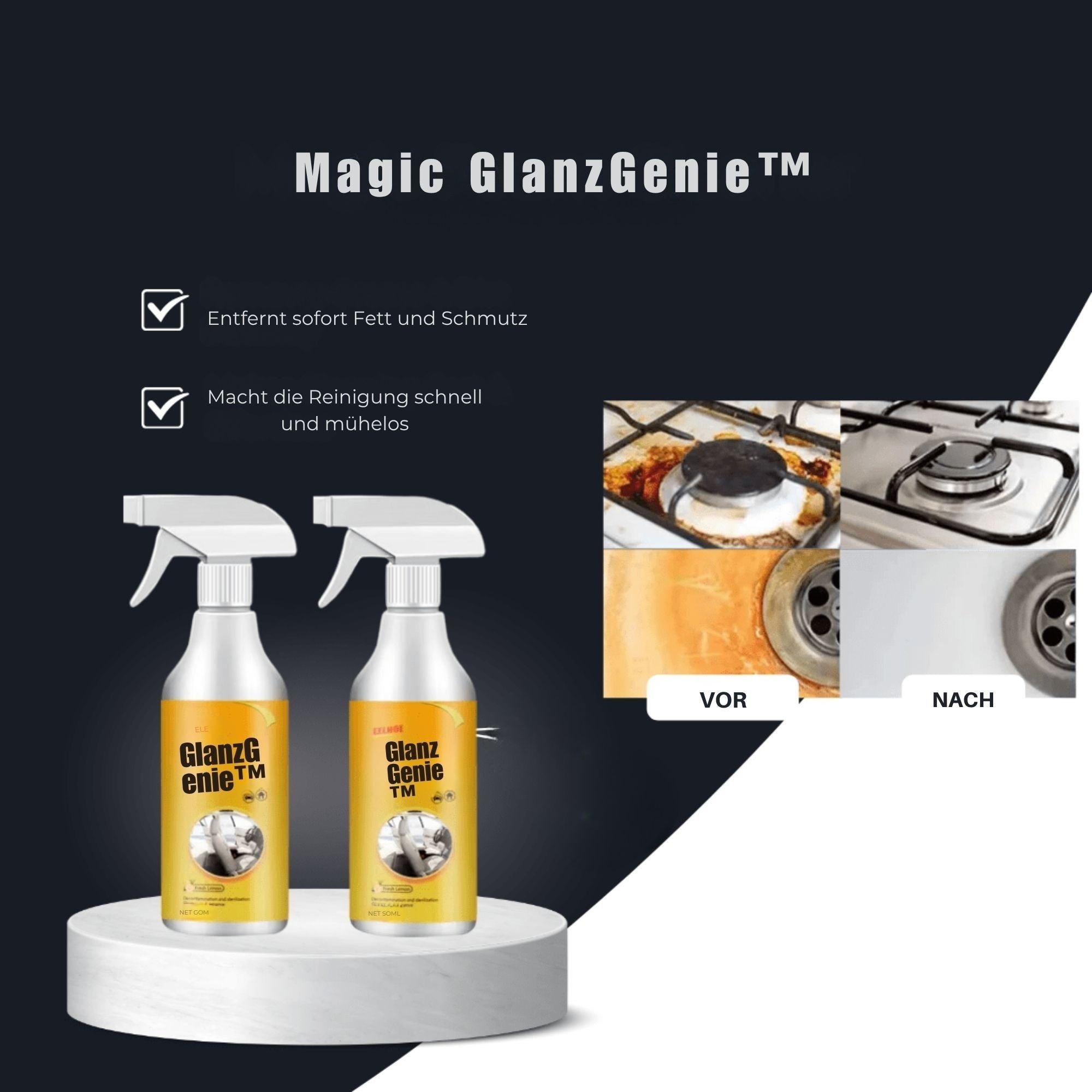 GlanzGenie™ / Spülfreies Entfettungsspray