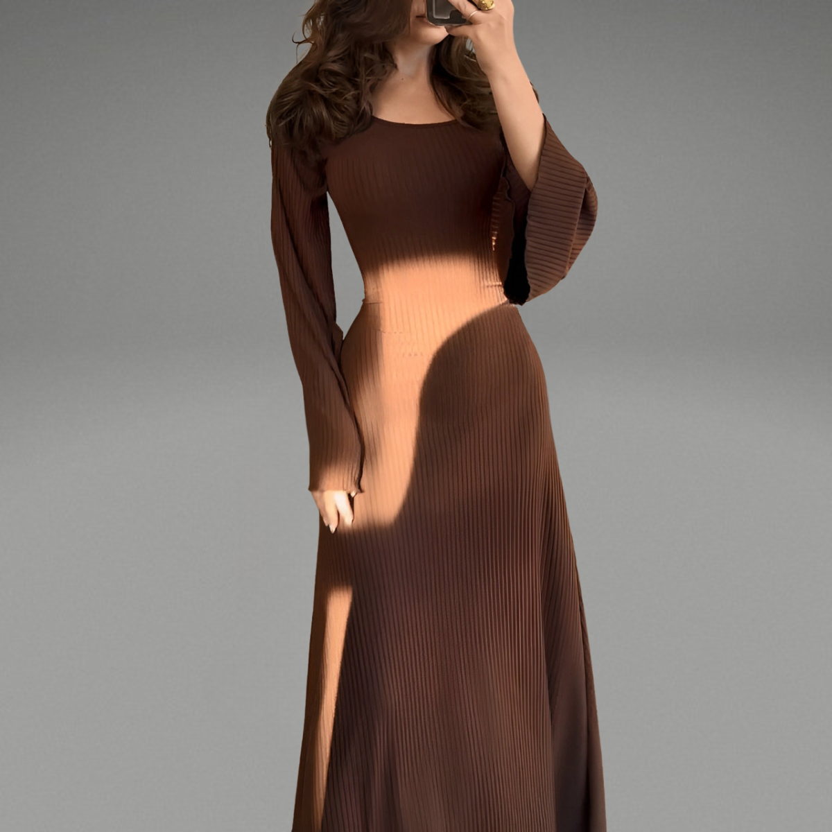 Beatrice™ | Gestricktes Maxikleid