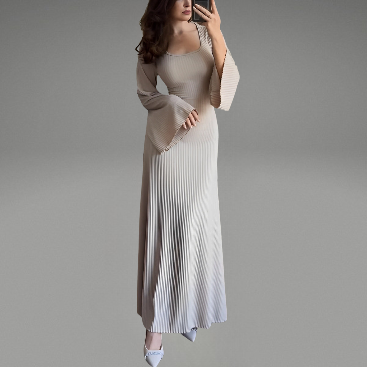 Beatrice™ | Gestricktes Maxikleid