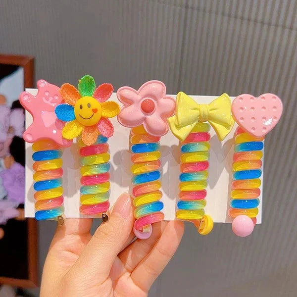 HaarHerz™ / Kleine Prinzessin Telefonkabel Haargummis