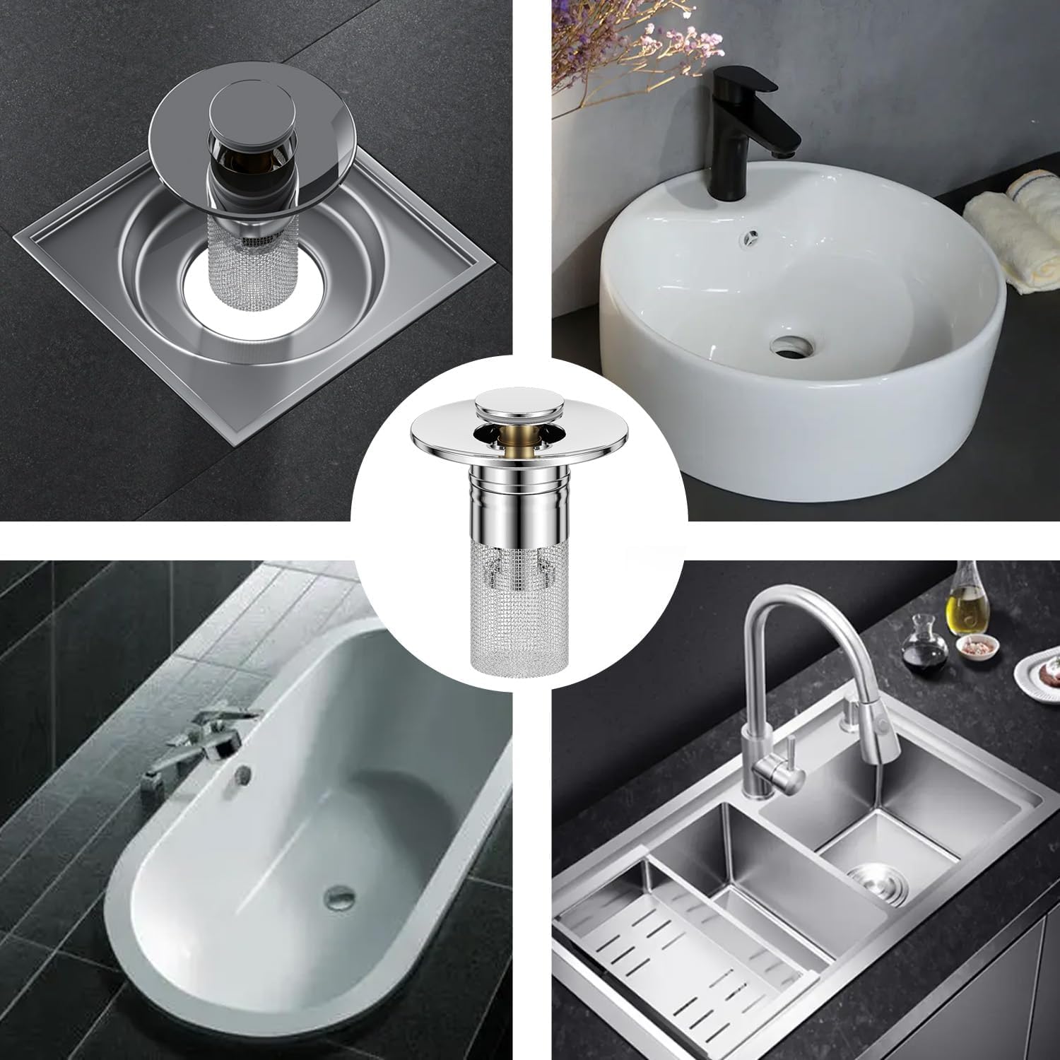 AbflussAss™ / Schwerlast Stahl Abflusssieb - Sopheria