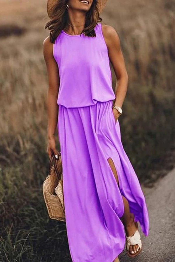 Aileen Lockeres Maxikleid mit Schlitz - Sopheria