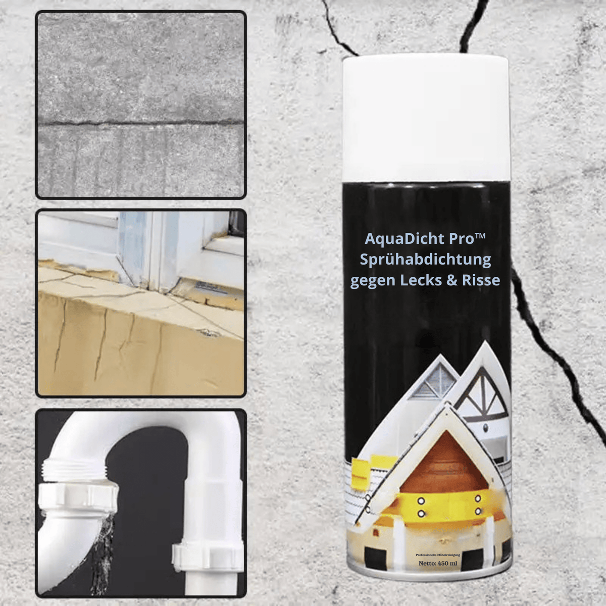 AquaDicht Pro™ / Sprühabdichtung gegen Lecks & Risse (1+1 GRATIS) - Sopheria