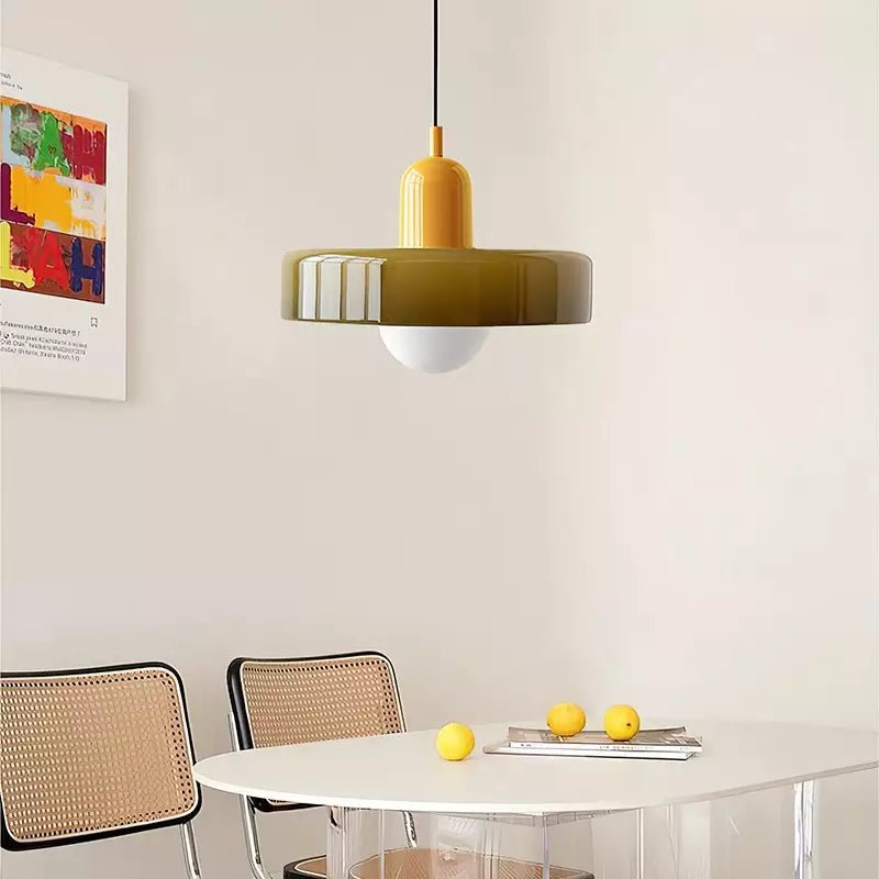 Aurelio™ | Bauhaus-Pendelleuchte aus farbigem Glas - Sopheria