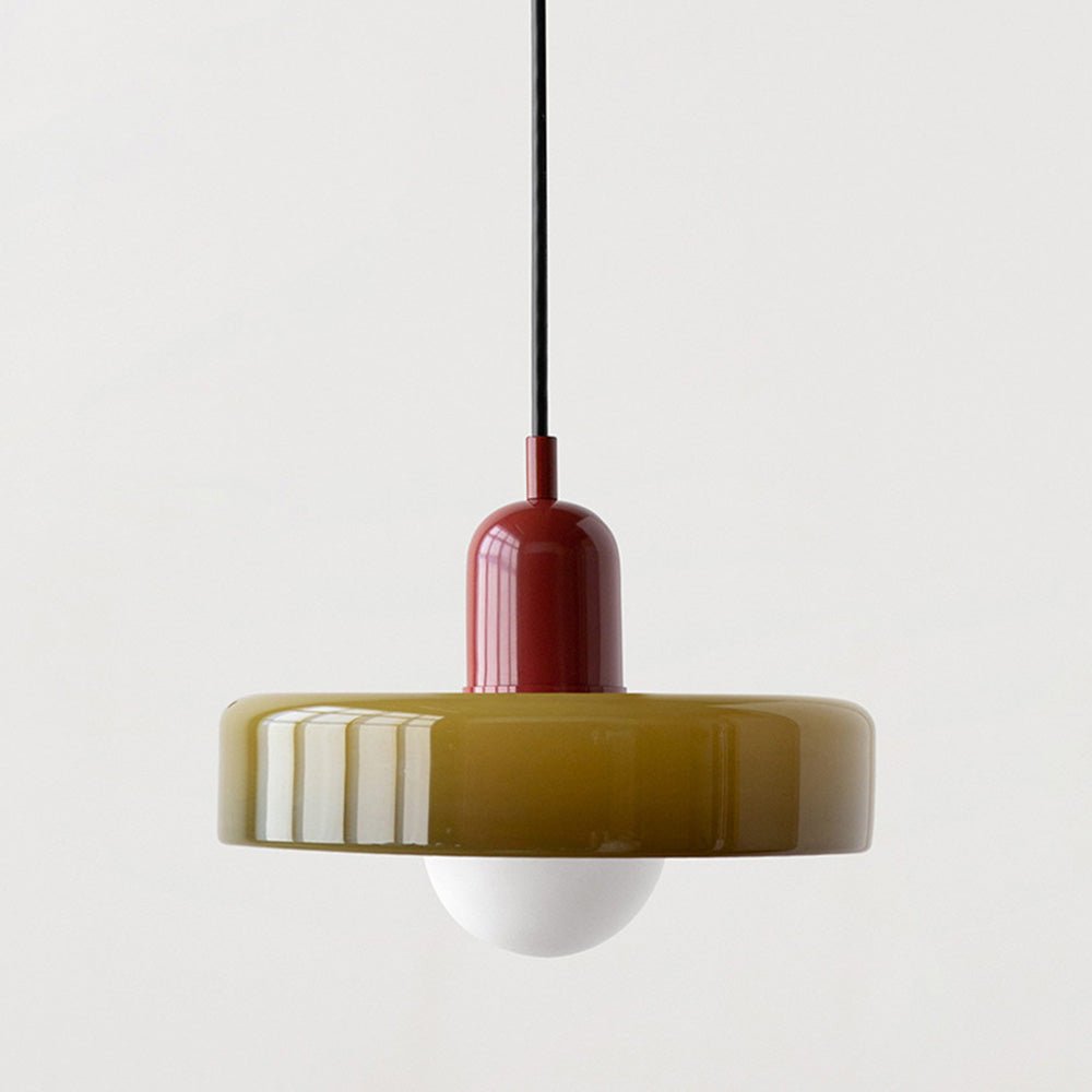 Aurelio™ | Bauhaus-Pendelleuchte aus farbigem Glas - Sopheria