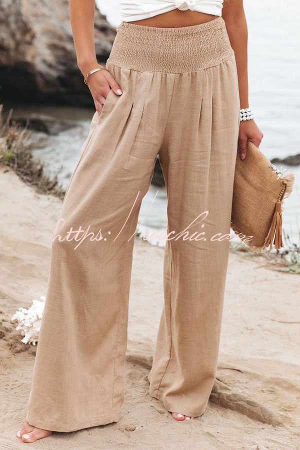 Nikoline Luftige Smocked-Hose mit Taschen