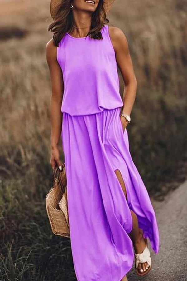 Aileen Lockeres Maxikleid mit Schlitz