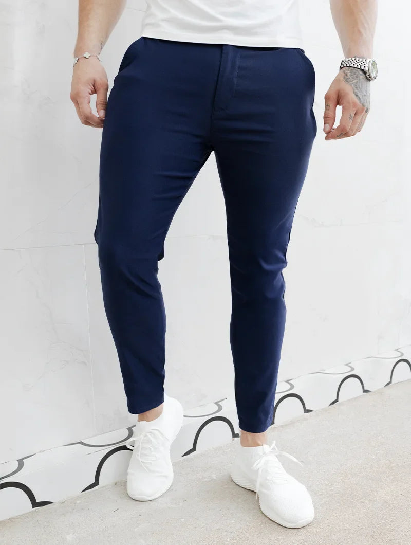 Flexform – Slim-Fit Stretchhose in Blau mit 4-Wege-Stretch für maximale Beweglichkeit