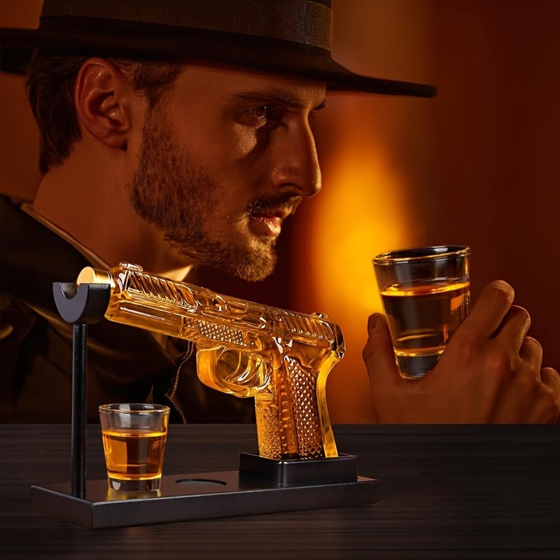 BarBrillanz™ / Luxuriöses Leeres 8-Unzen-Whiskey-Dekanter-Set Mit 2 Schnapsgläsern (Kein Alkohol enthalten) - Sopheria