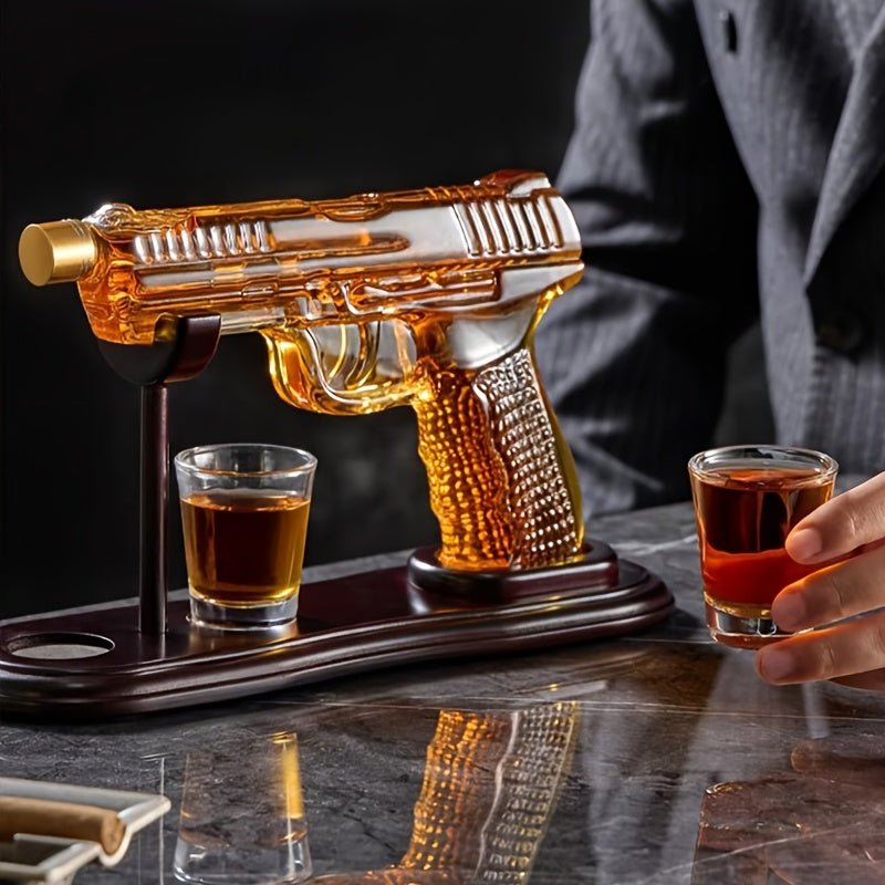 BarBrillanz™ / Luxuriöses Leeres 8-Unzen-Whiskey-Dekanter-Set Mit 2 Schnapsgläsern (Kein Alkohol enthalten) - Sopheria