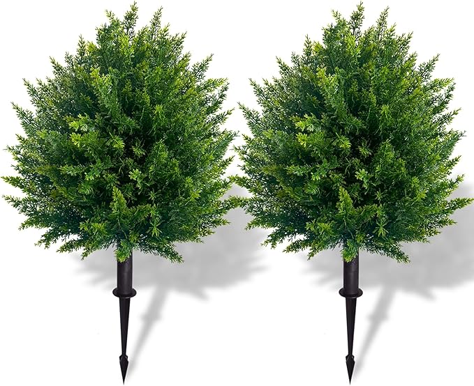 BlattBrise™ / UV-beständiger künstlicher Zedern-Topiary-Kugelbaum - Sopheria
