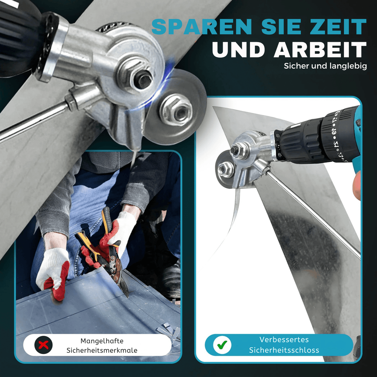 BohrBeißer™ / Metallschneidaufsatz für elektrische Bohrmaschinen - Sopheria