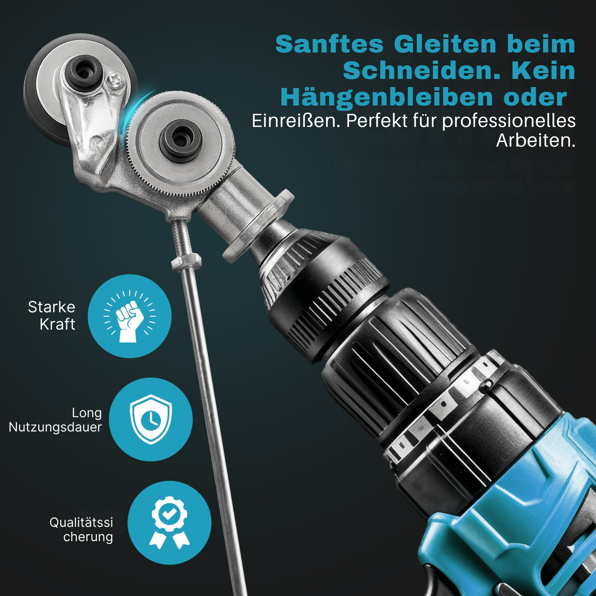 BohrBeißer™ / Metallschneidaufsatz für elektrische Bohrmaschinen - Sopheria