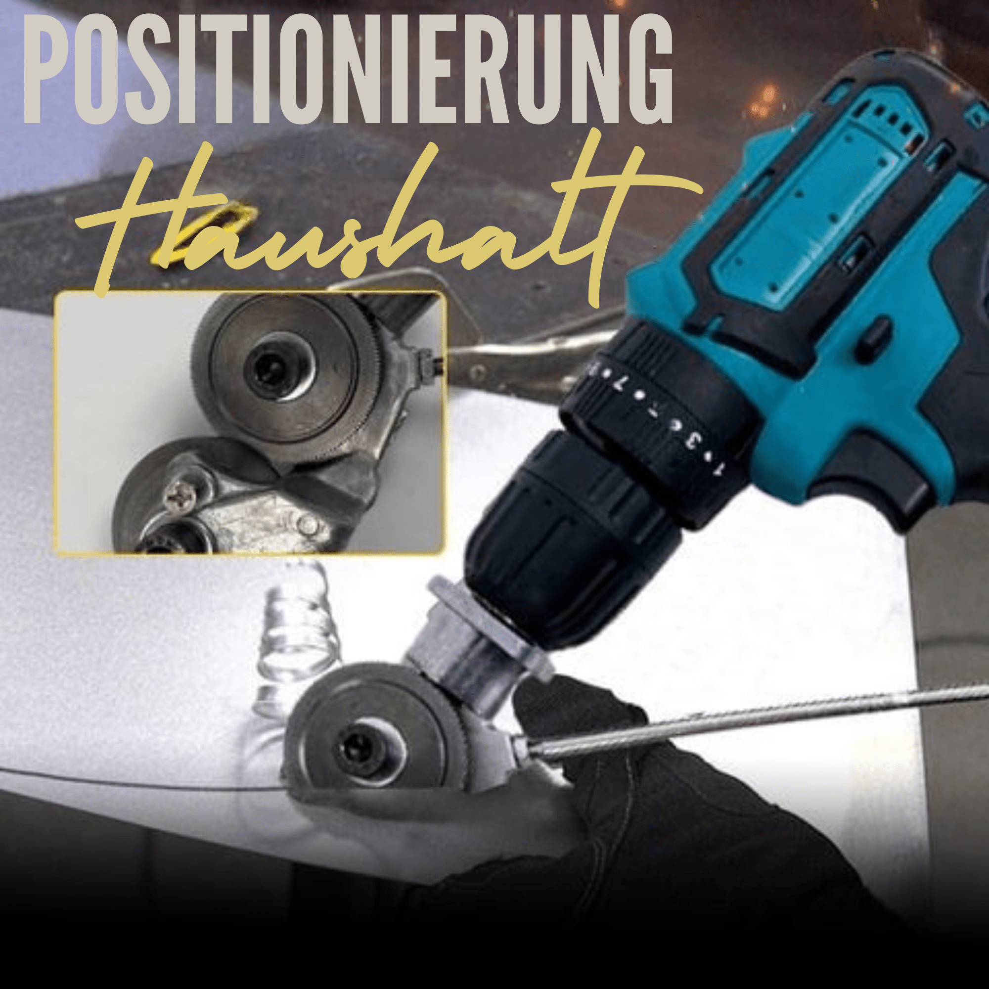 BohrBlech™ / Metallschneidaufsatz für elektrische Bohrmaschinen - Sopheria