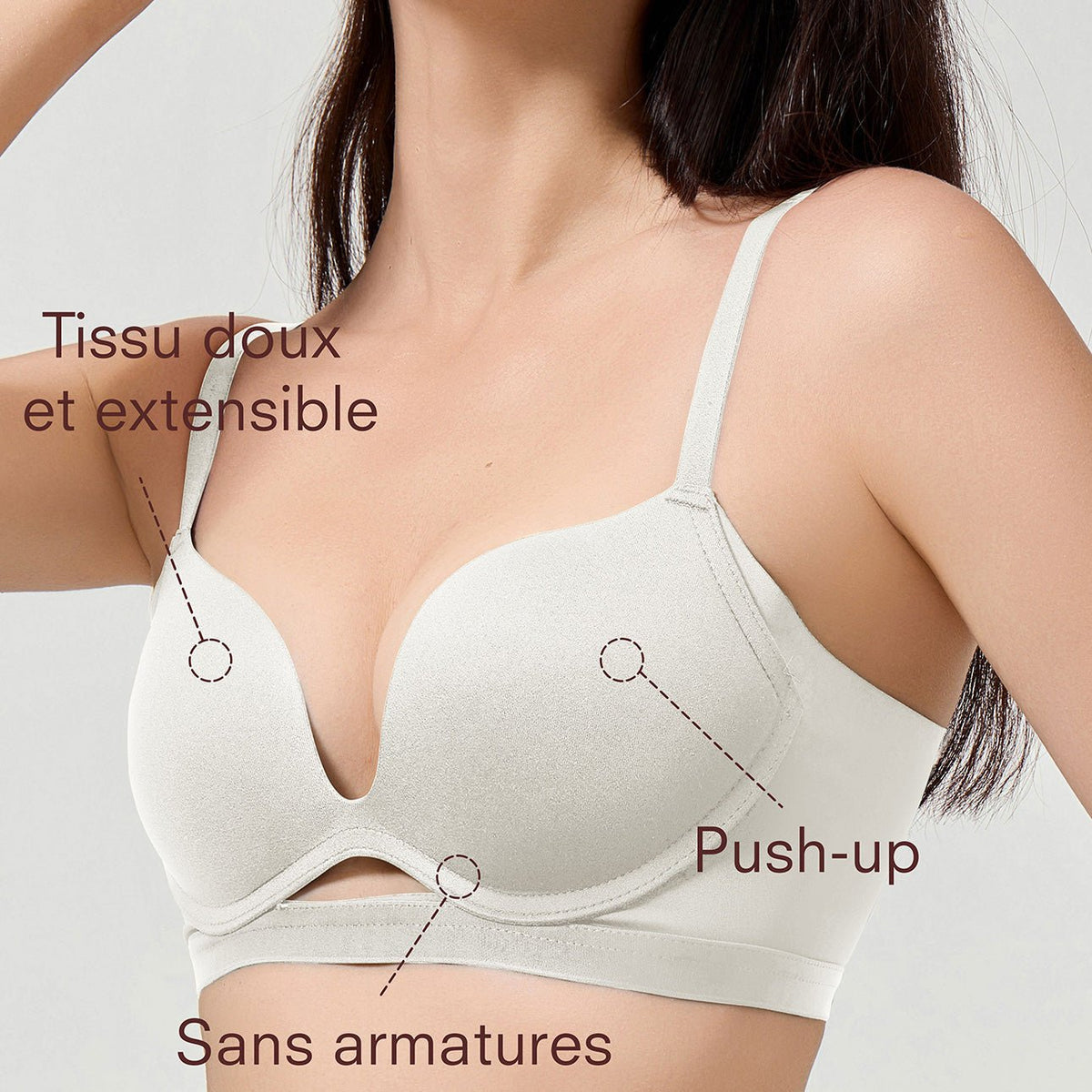 Büro-Eleganz - Kabelloser Push-up-BH - Sopheria