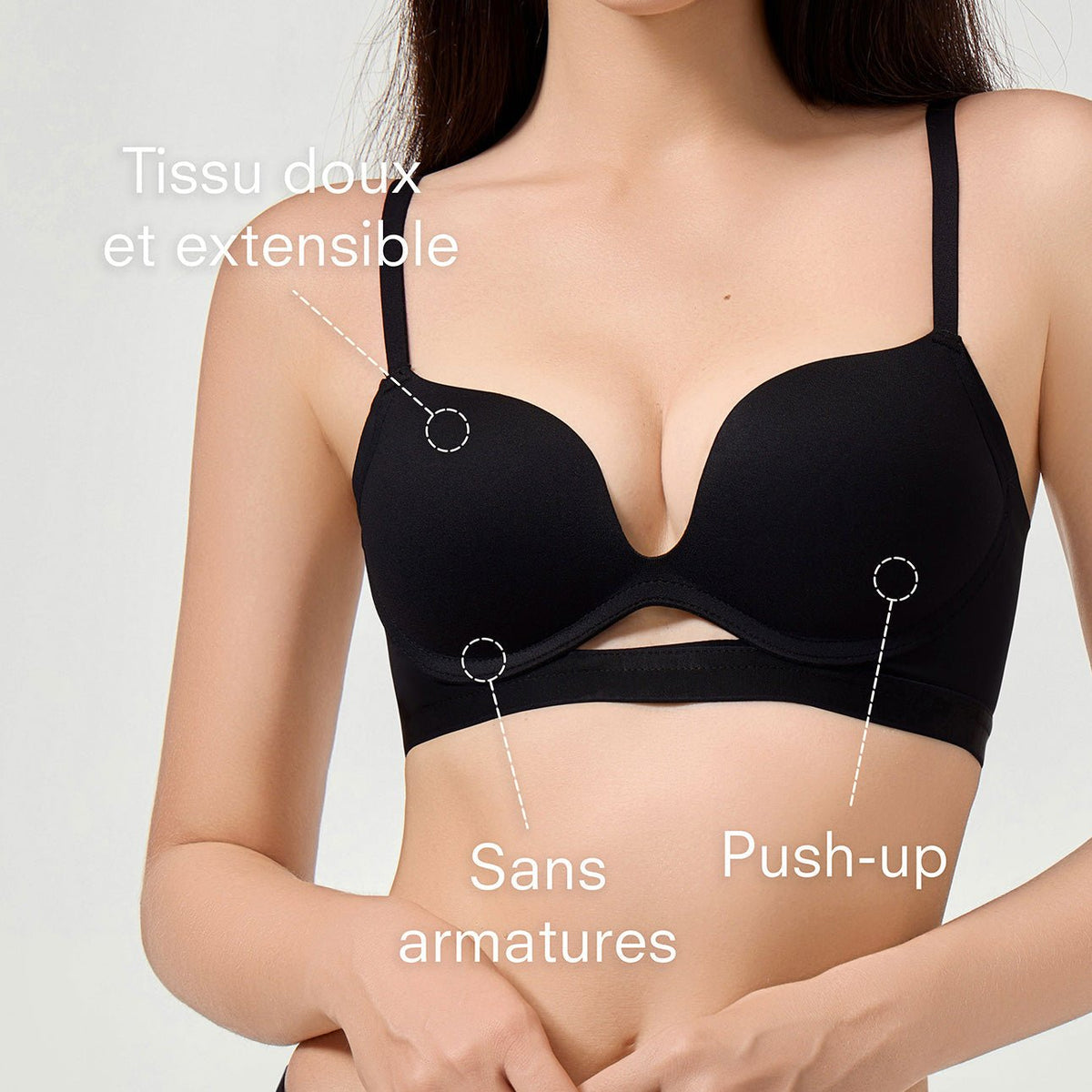 Büro-Eleganz - Kabelloser Push-up-BH - Sopheria