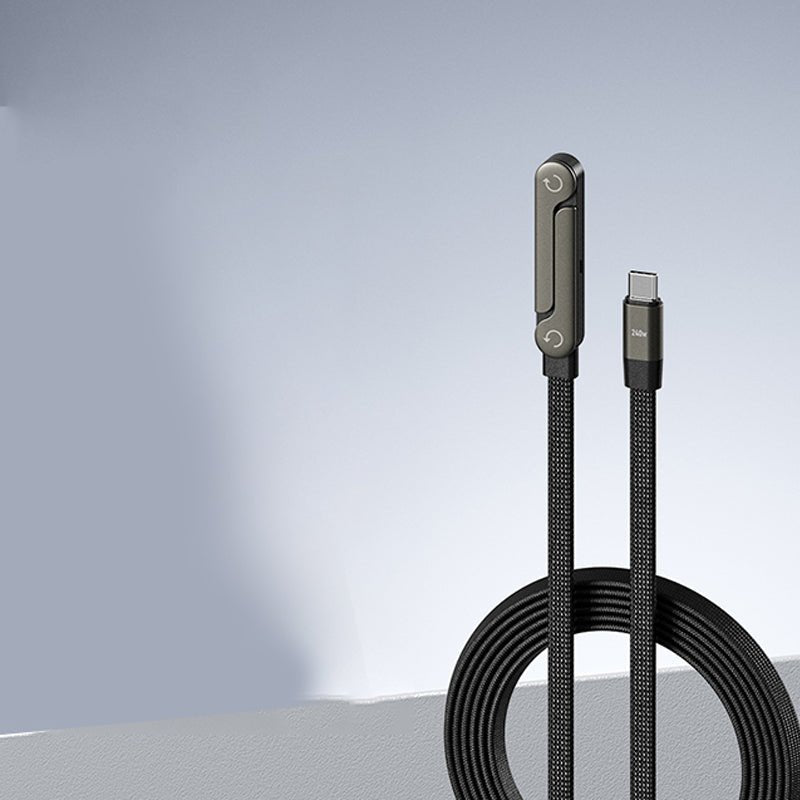 Chargepod – 240W USB-C Schnellladekabel mit integriertem Mehrwinkel-Handyständer - Sopheria