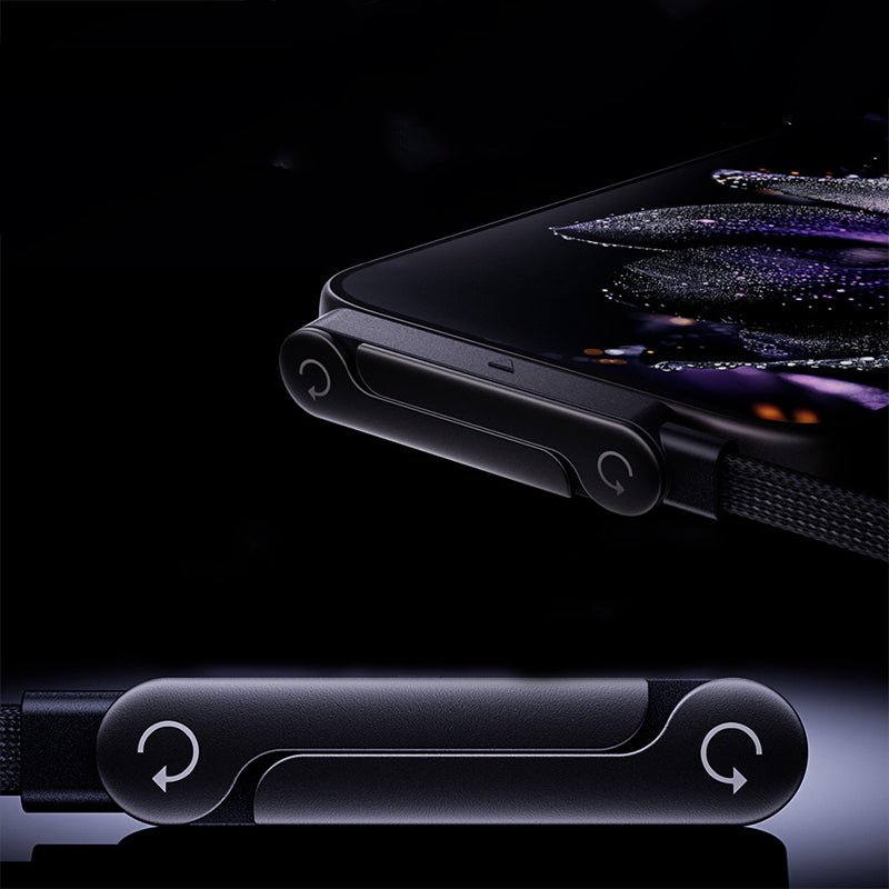 Chargepod – 240W USB-C Schnellladekabel mit integriertem Mehrwinkel-Handyständer - Sopheria