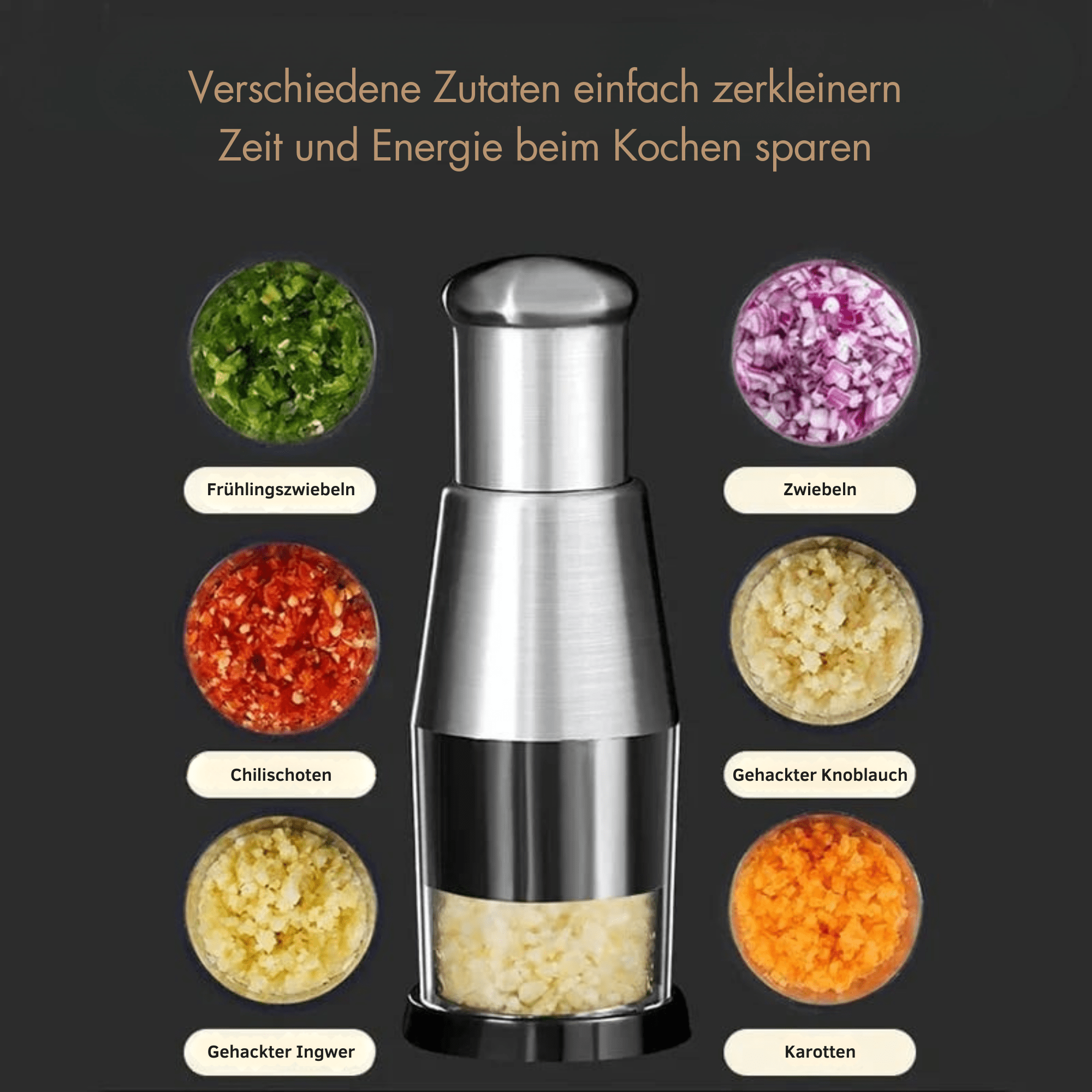 ChopChampion™ / Edelstahl Press Zerkleinerer - Sopheria