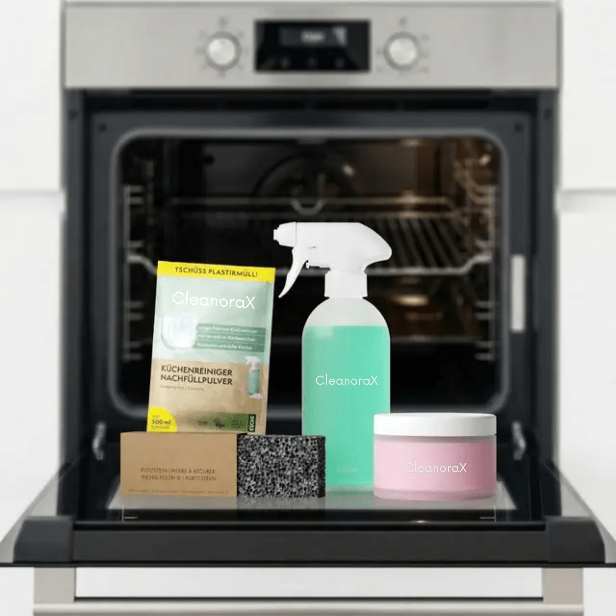 CleanoraX - Backofenreiniger für strahlenden Glanz & schnelle Reinigung - Sopheria