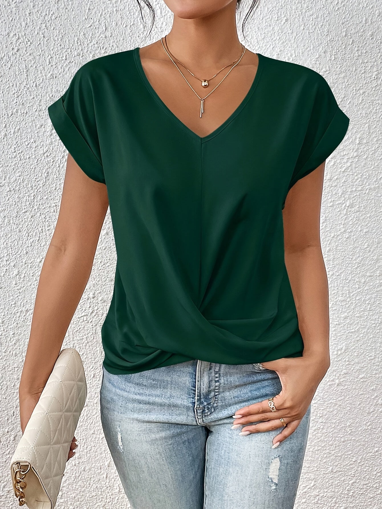 Cleo™ - Lässiges T-Shirt mit Sweetheart-Ausschnitt - Sopheria