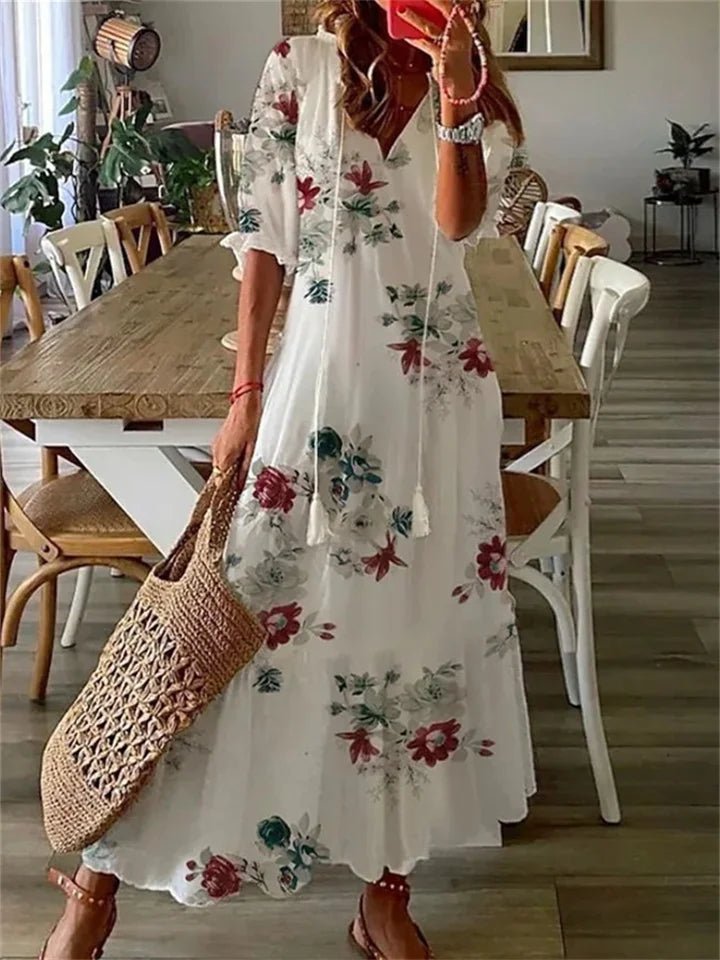Clotilde | Leichtes, sommerliches Damen-Maxikleid - Sopheria