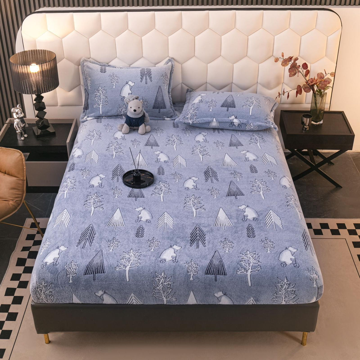 Cocolino-Bezug 2 mit Gummizug + 2 Kissenbezüge, Doppelbett - Sopheria