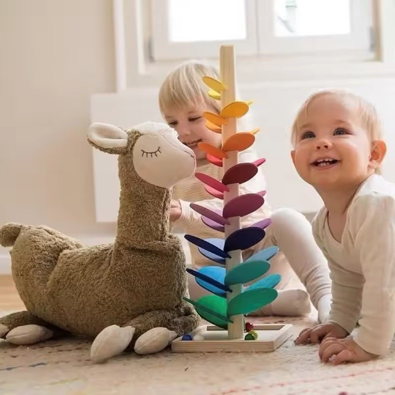 Colora - Montessori Regenbogen Murmelbahn Holz Turm - Sopheria