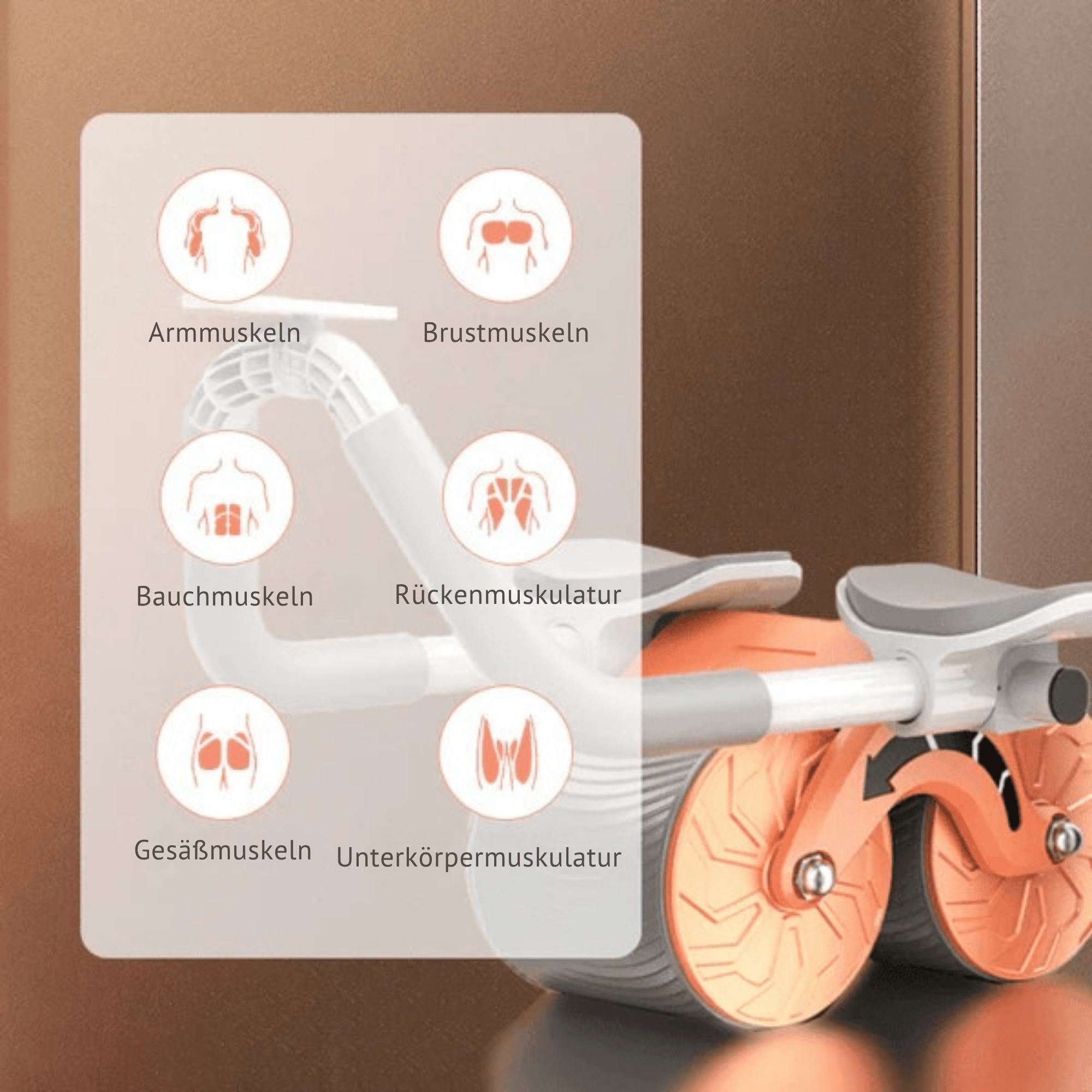 CoreKraft™ / Ellbogenstütze mit Rebound-Funktion und Bauchmuskelrad (inkl. kostenloser Yogamatte) - Sopheria