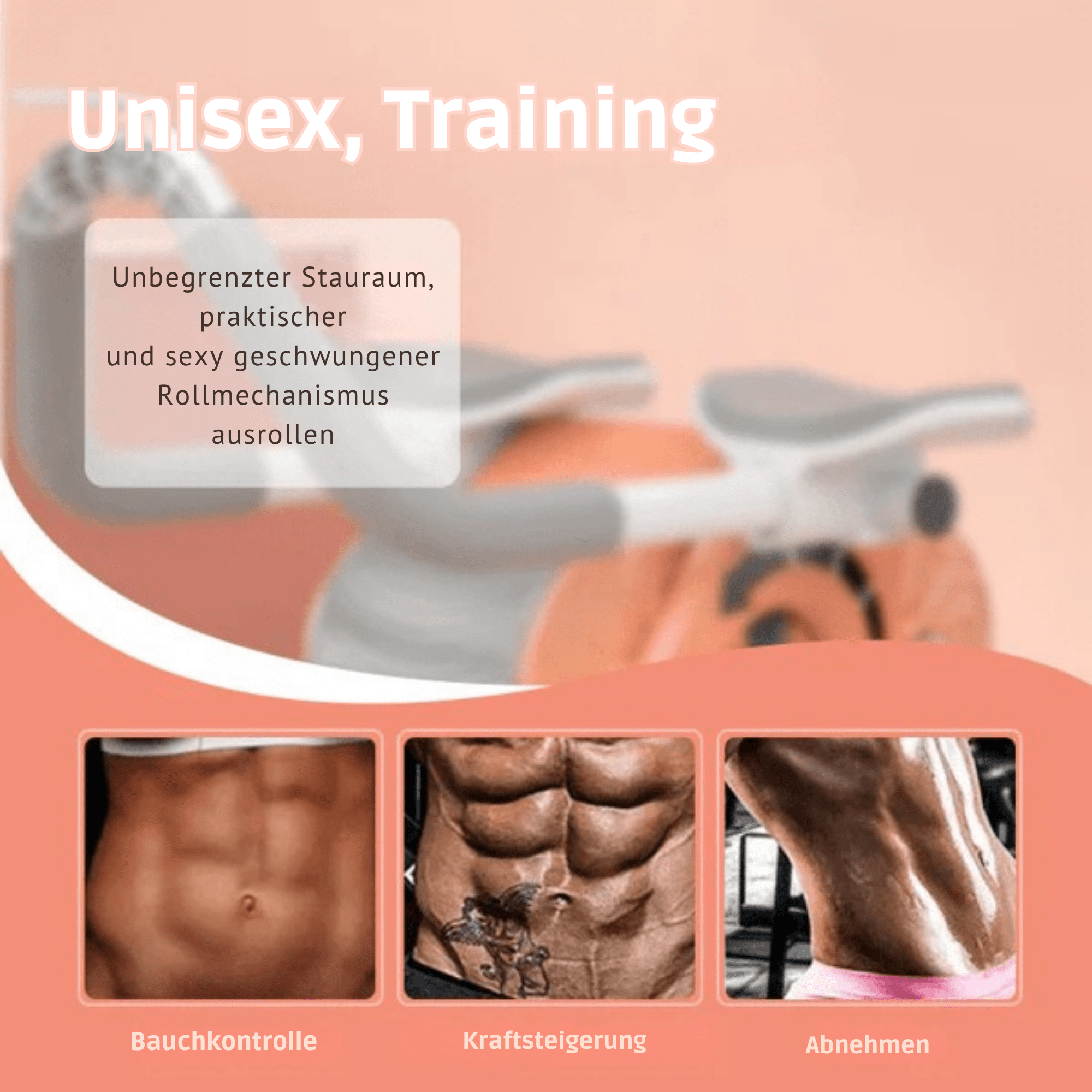 CoreKraft™ / Ellbogenstütze mit Rebound-Funktion und Bauchmuskelrad (inkl. kostenloser Yogamatte) - Sopheria