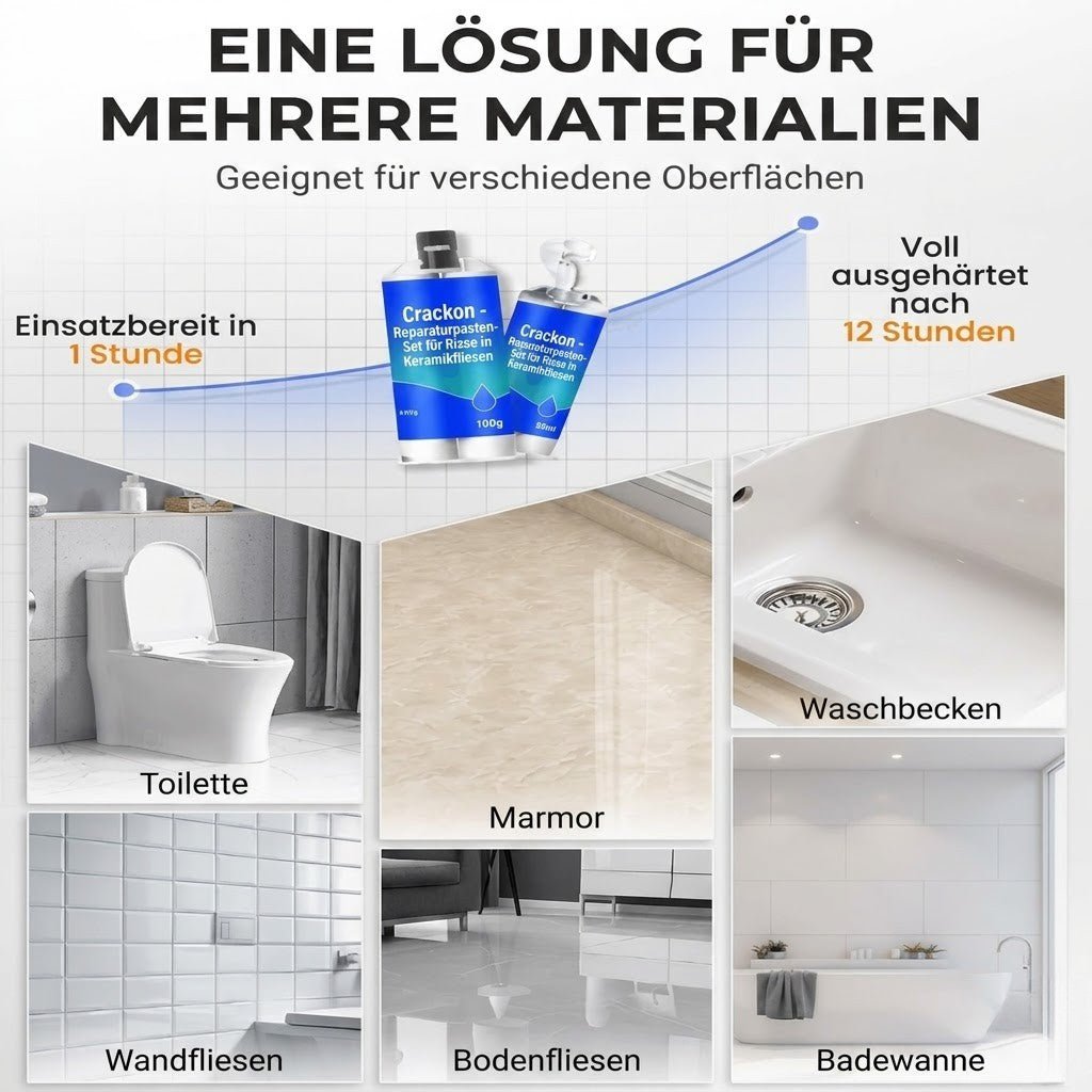 Crackon - Reparaturpasten-Set für Risse in Keramikfliesen - Sopheria