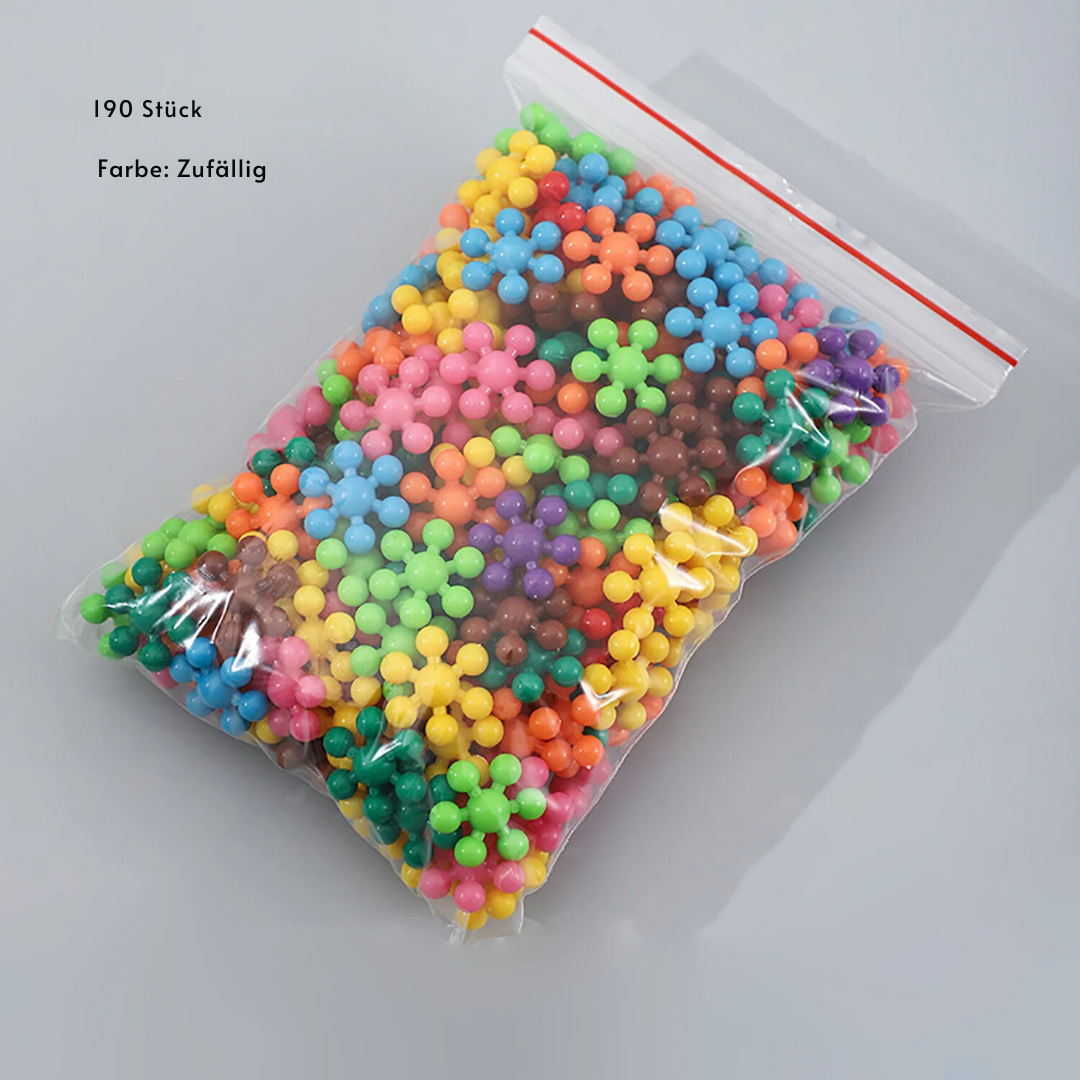 Creativo - Montessori Schneeflocken Steckbausteine - Sopheria