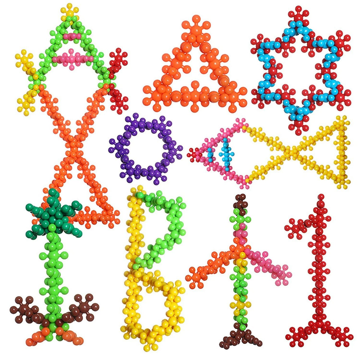 Creativo - Montessori Schneeflocken Steckbausteine - Sopheria