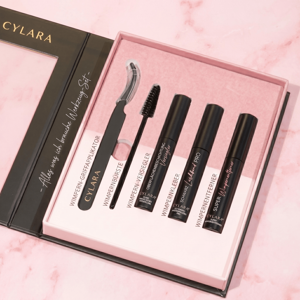 Cylara - Komplettes Wimpern Set für Anfänger (5–15mm) - Sopheria