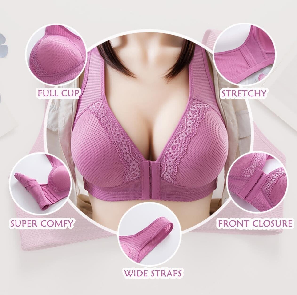 🔥Neuer Plus Size Sexy Push-up-BH mit Frontverschluss |  Sanvera🔥