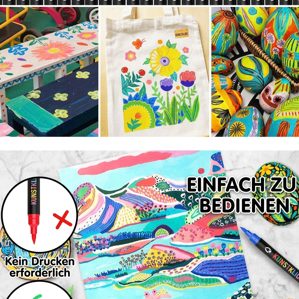 KunstKlick™ / Acrylfarbstifte für lebendige Kreationen