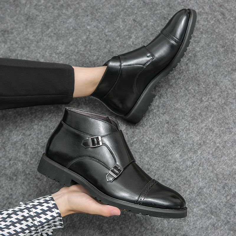 Darrell | Stiefeletten aus Leder mit Doppelschnalle - Sopheria