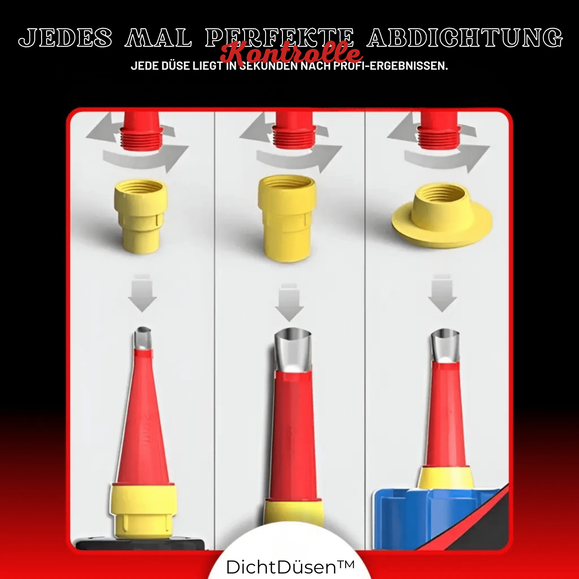 DichtDüsen™ / Mehrspitzen-Applikatorset für ein gleichmäßigeres Versiegeln - Sopheria