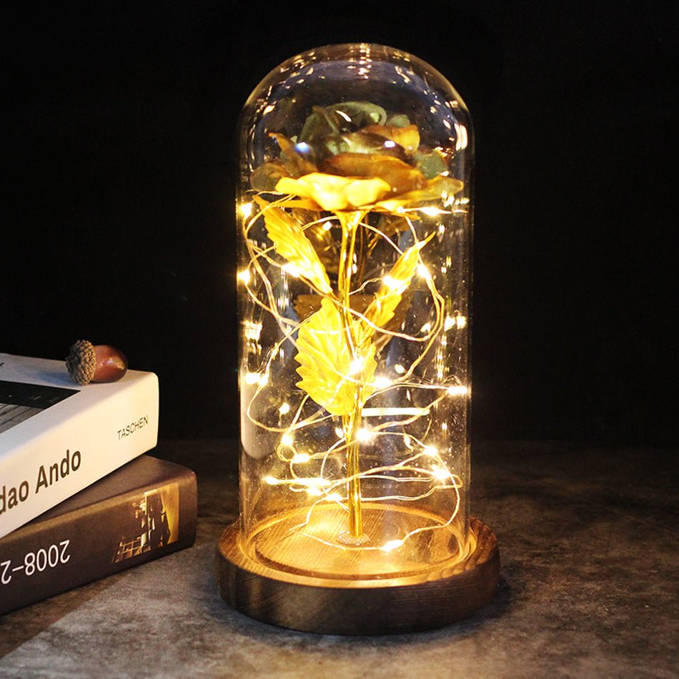 Die ewige Rose - ein Geschenk, das immer leuchtet - Goldene Rose - Sopheria