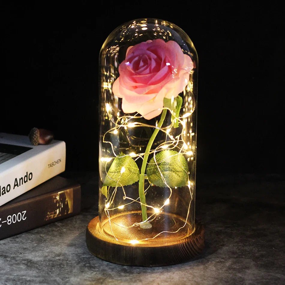 Die ewige Rose - ein Geschenk, das immer leuchtet - Rosa Rose - Sopheria