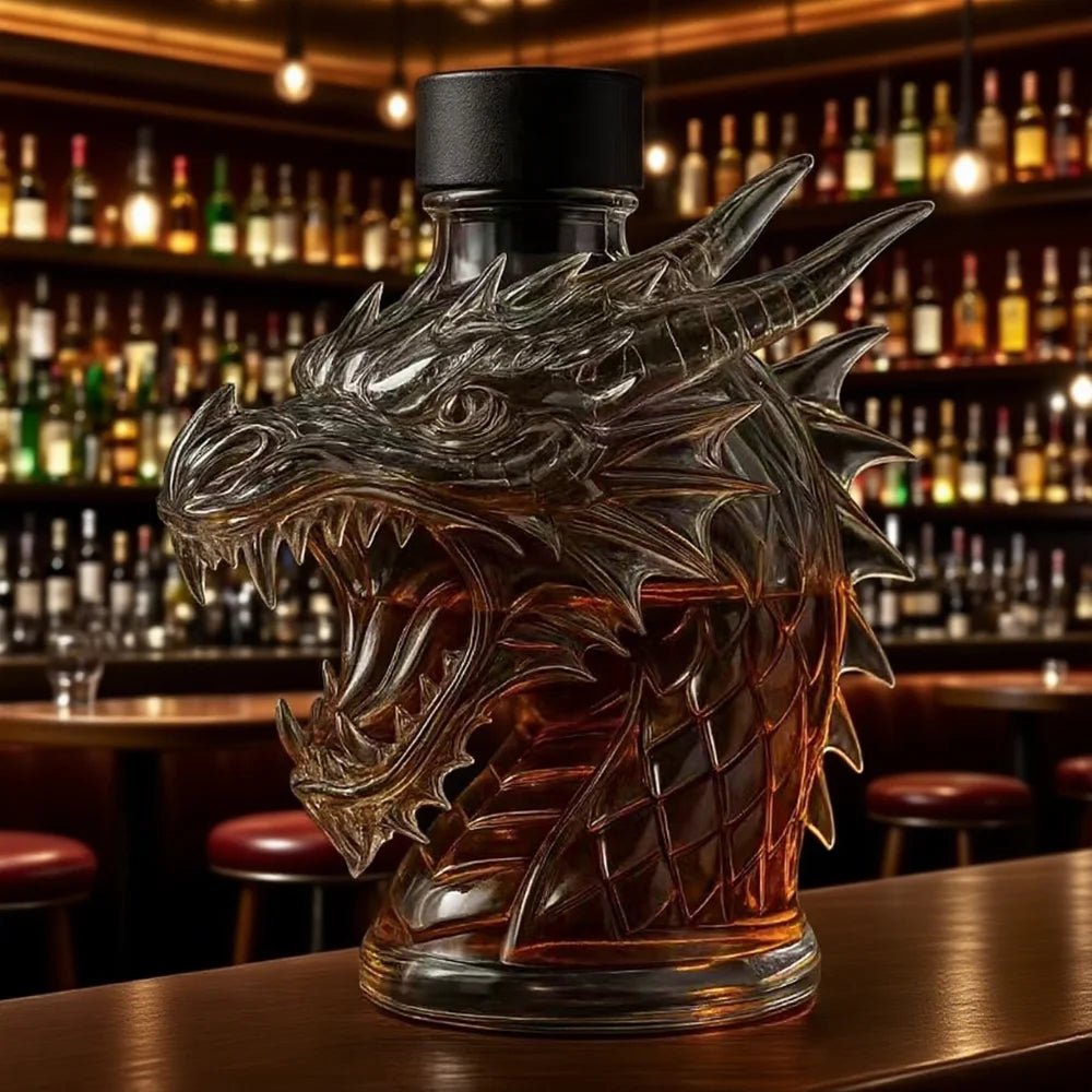 DrachenDekanter™ / Einzigartige Glasflasche für Spirituosen, legendäres Barzubehör-Geschenk für Männer - Sopheria