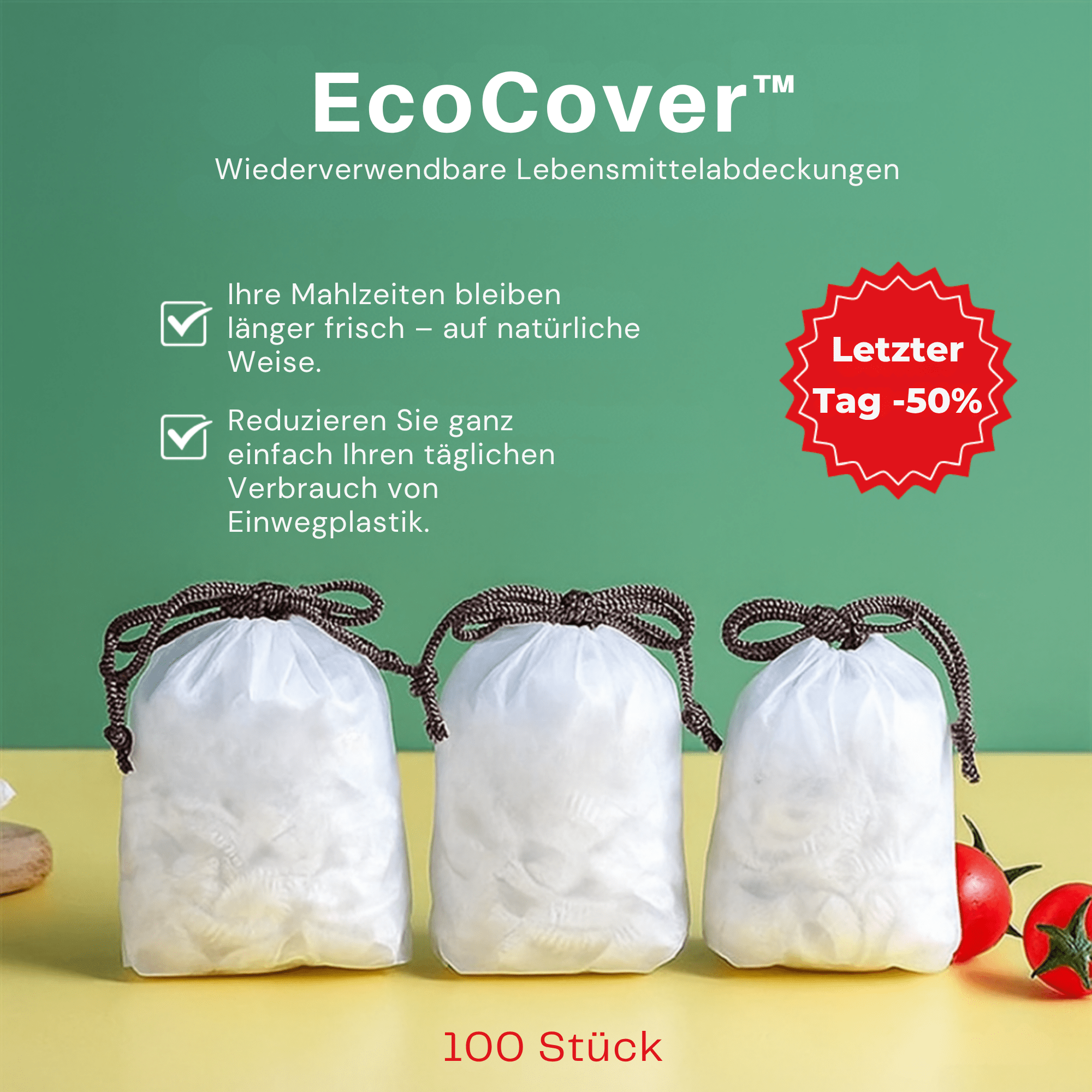 EcoCover™ / Wiederverwendbare Lebensmitteldeckel - Sopheria