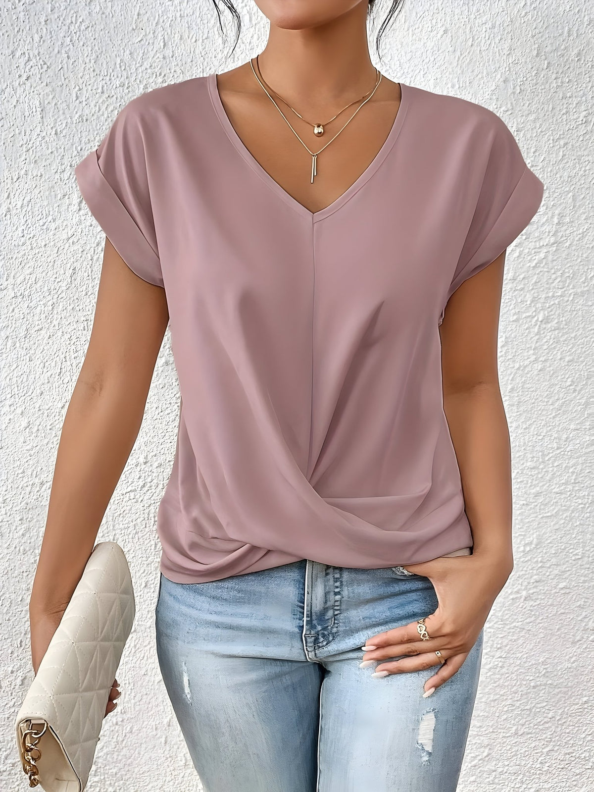 Elsa™ | Lässiges T-Shirt mit V-Ausschnitt - Sopheria
