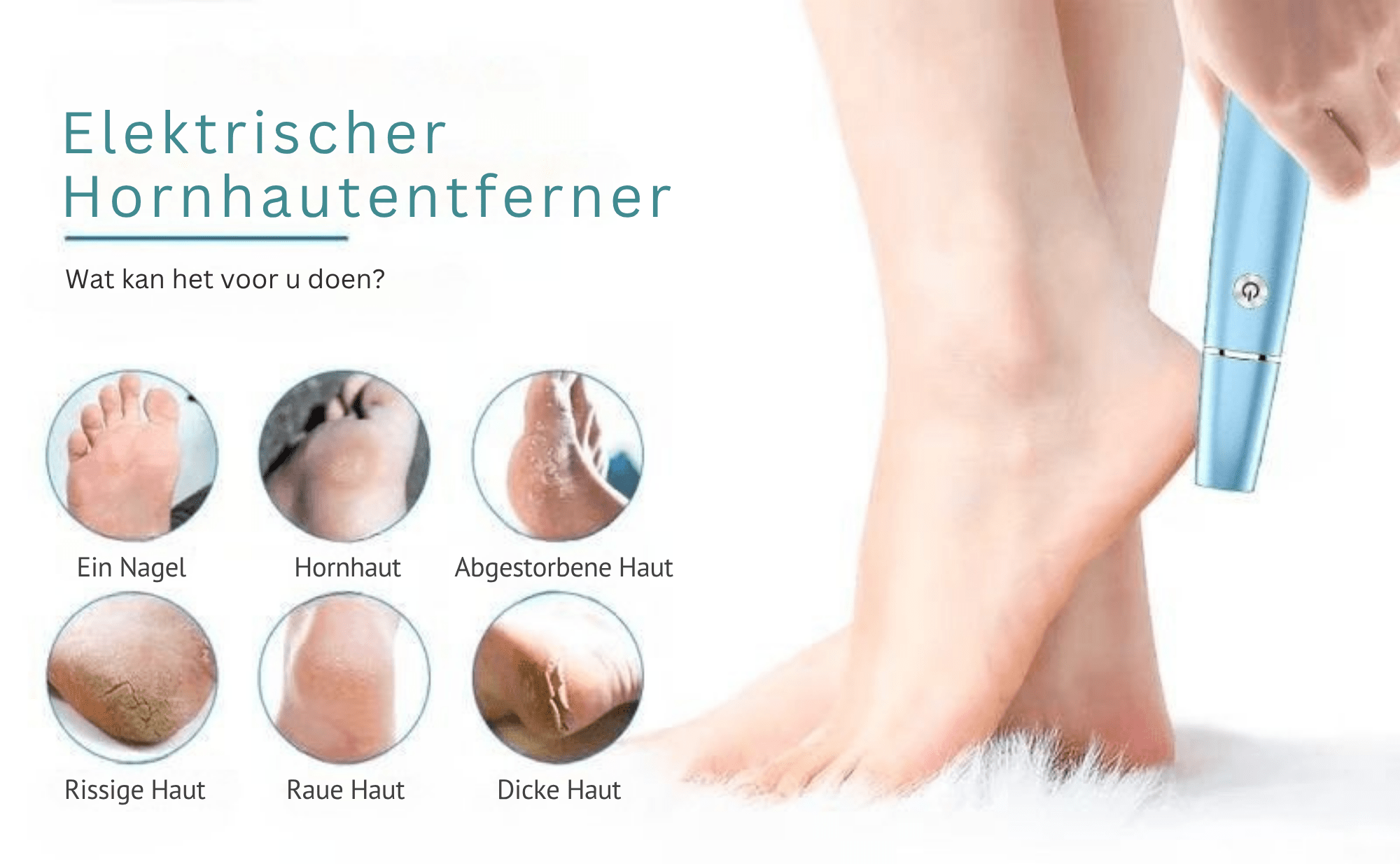 Eva Elektrischer Hornhautentferner – Schmerzfreie Entfernung von Hornhaut mit Profi-Leistung & Komfort - Sopheria