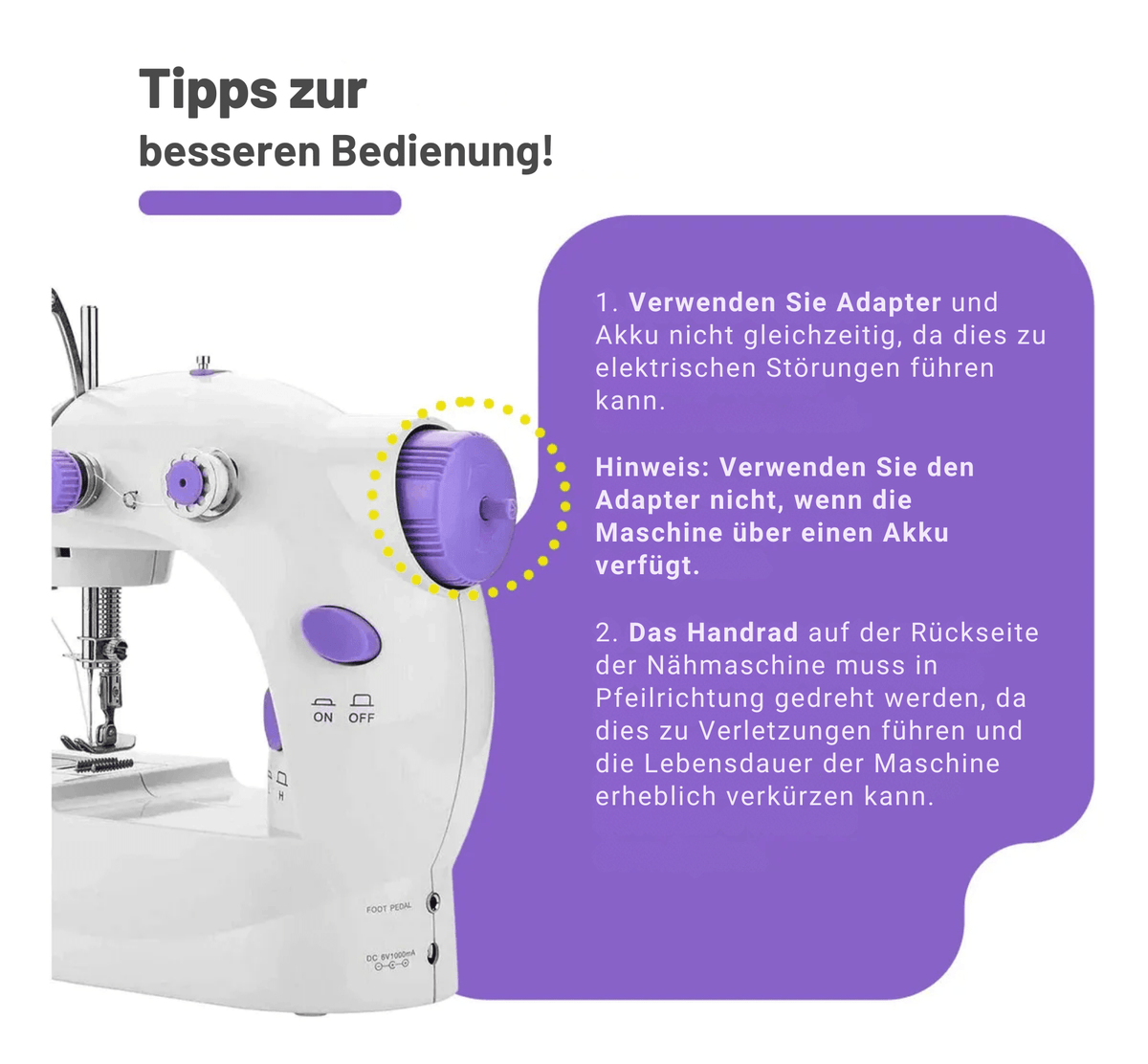 FadenFreude™ / Mini Tragbare Elektrische Nähmaschine - Sopheria