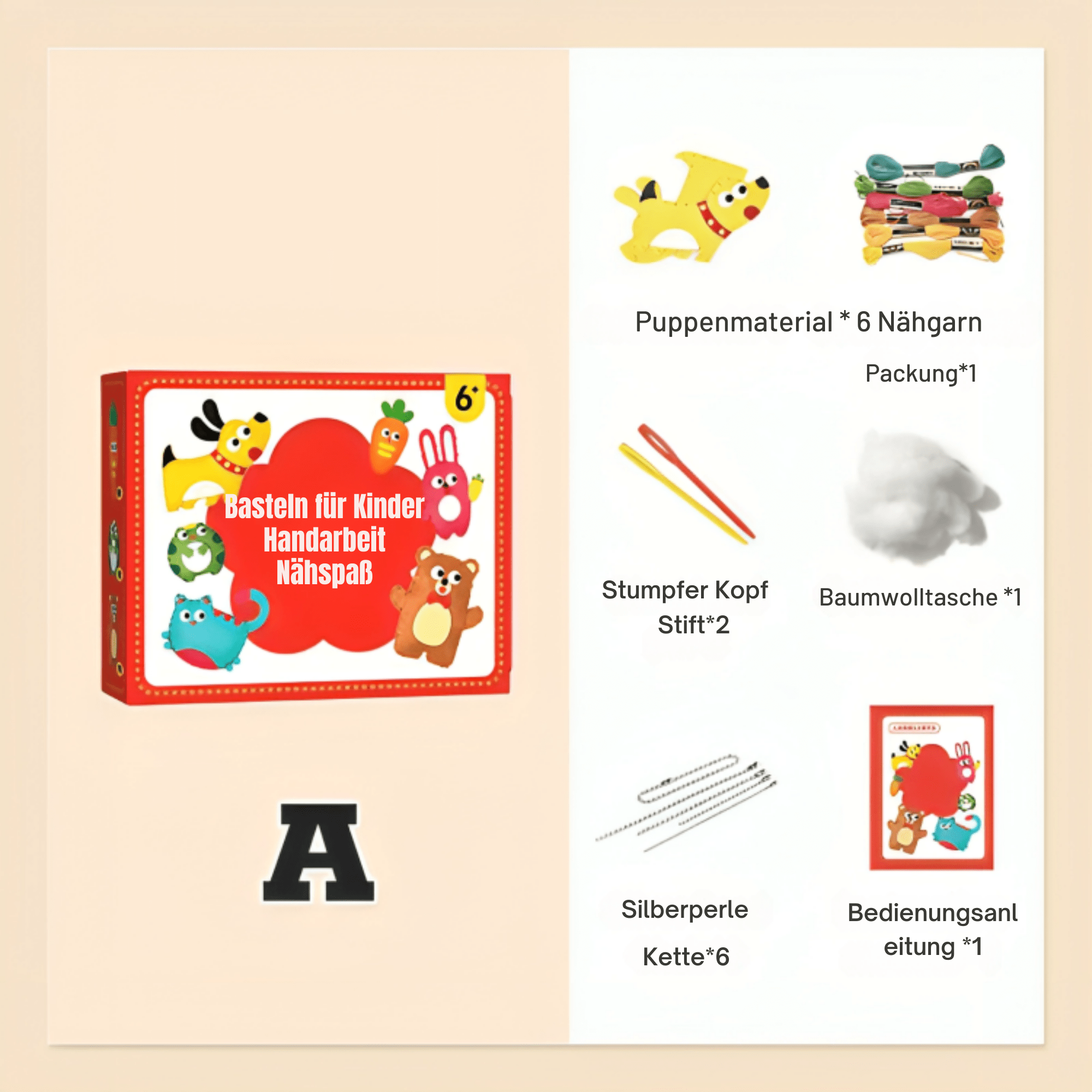 FadenFreund™ / Einfaches DIY-Nähset Für Kinder - Sopheria