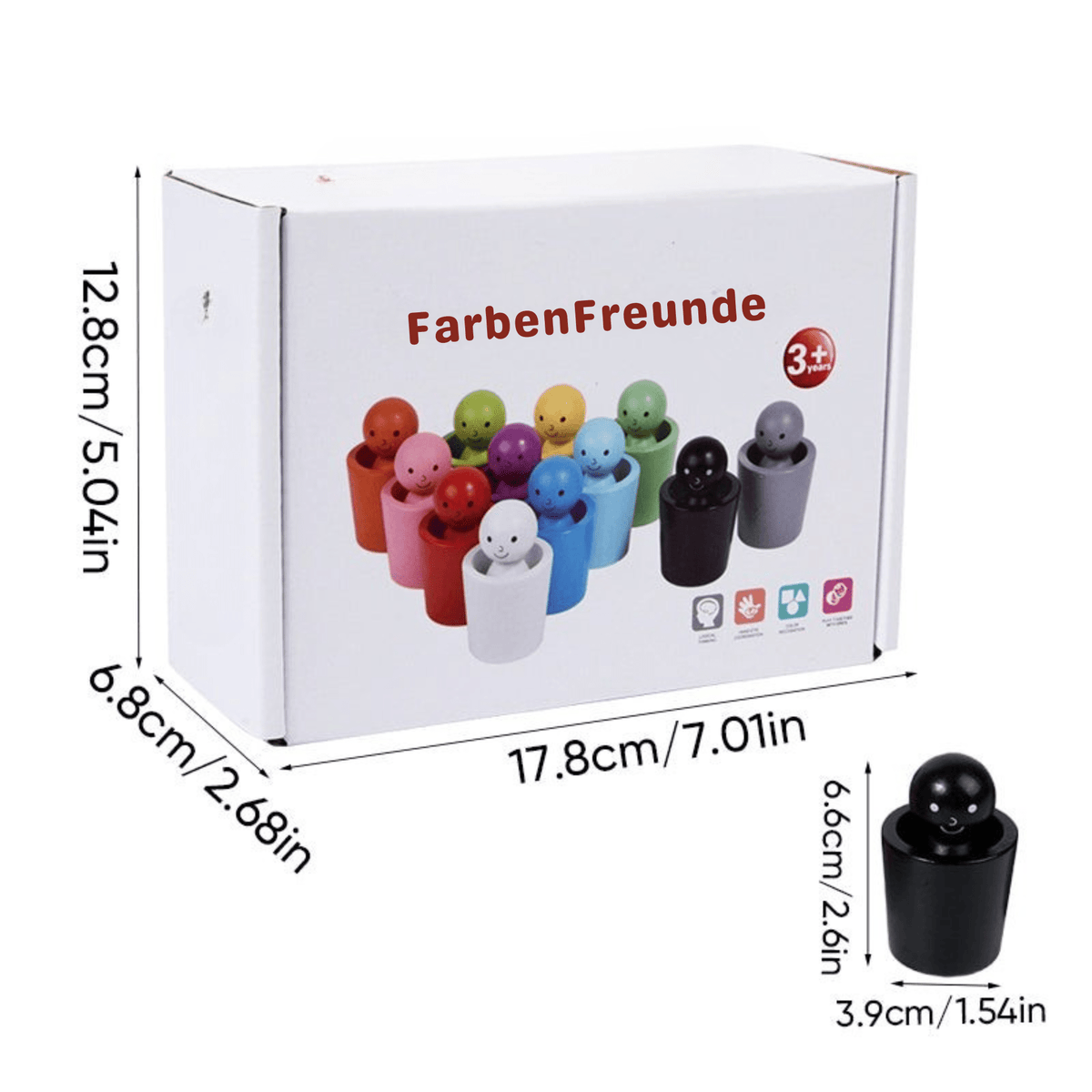 FarbenFreunde™ / Becherstapel- Und Farbsortierspiel - Sopheria
